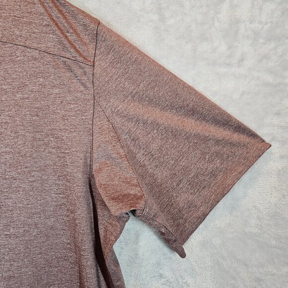 Duluth Trading Co Mens XL Polo Shirt Brown Heather Moisture Wicking golf office - Picture 9 of 13